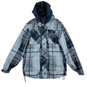 APERTURE Snowboarding Jacket Men’s Medium Waterproof 10,000mm Geometric Gray